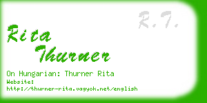 rita thurner business card